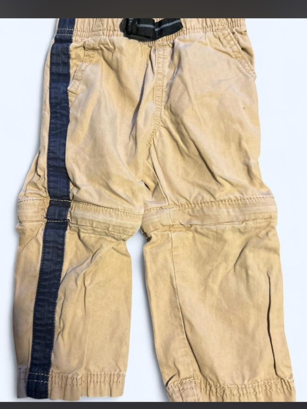 OshKosh B'gosh Khaki Toddler Pull-On Pants with Navy Logo Patch